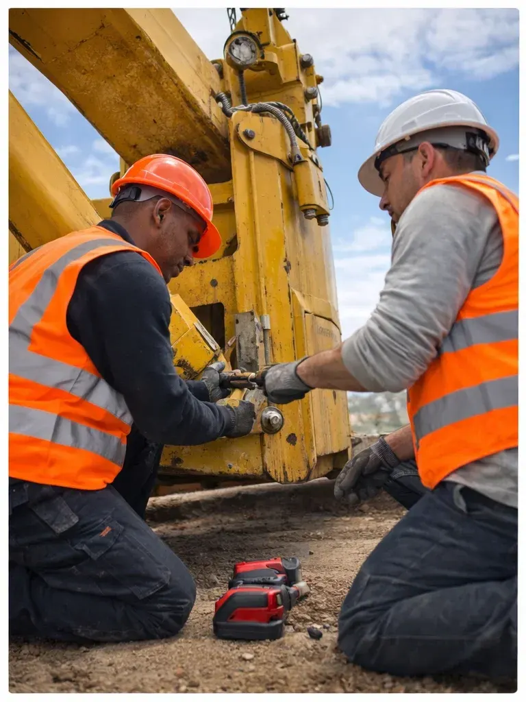 Réparation de la structure sur engin de levage